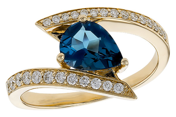 B320-65035: LDS RG 1.04 LONDON BLUE TOPAZ 1.28 TGW (8x6MM)