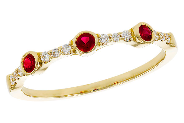 B320-66871: LDS WED RG .15 RUBY .24 TGW