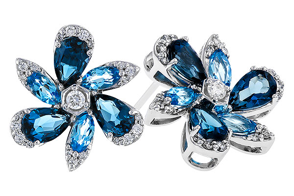 B320-67753: EARRINGS 3.37 BLUE TOPAZ 3.64 TGW