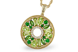 B320-67771: NECKLACE 1.47 SEMI-PREC (PER & GR.GT) 1.52 TGW