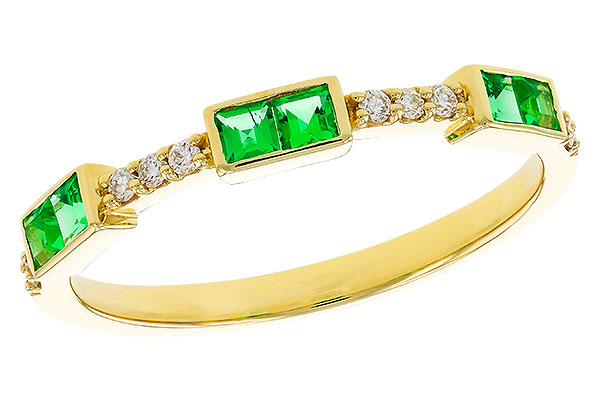 B320-68708: LDS WED RG .23 TW EMERALD .30 TGW