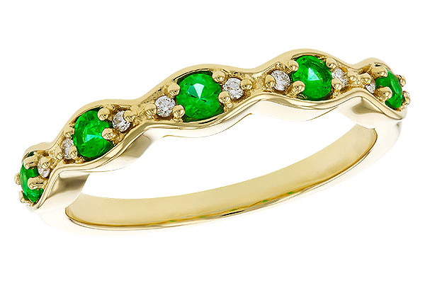 B320-72289: LDS WED RG .21 TW EMERALD .27 TGW