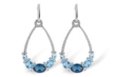 C234-30498: EARR 3.75 BLUE TOPAZ 4.17 TGW