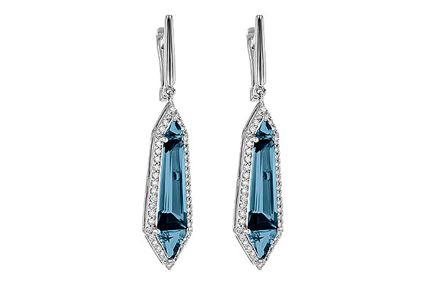 C236-12289: EARR 5.25 LONDON BLUE TOPAZ 5.67 TGW