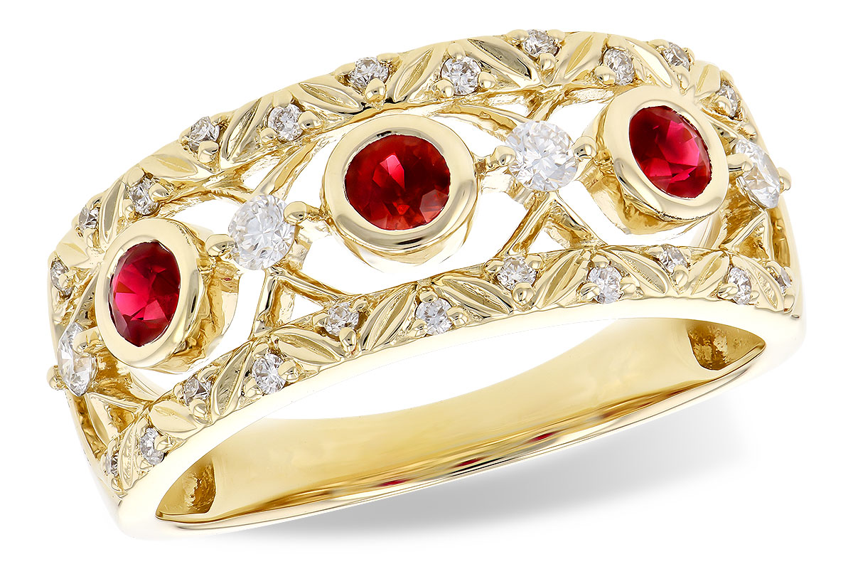 C318-88671: LDS WED RG .40 RUBY .63 TGW