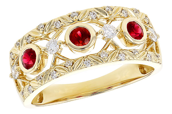 C318-88671: LDS WED RG .40 RUBY .63 TGW
