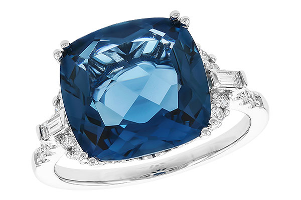 C319-76898: LDS RG 9.00 LONDON BLUE TOPAZ 9.25 TGW (12MM LBT)