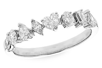 C319-77789: LDS DIA WED RG .69 TW FANCY CUT DIAS