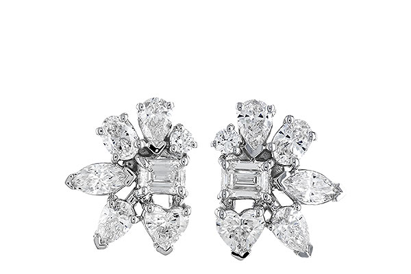 C319-79598: EARRINGS .90 TW FANCY CUT DIAS