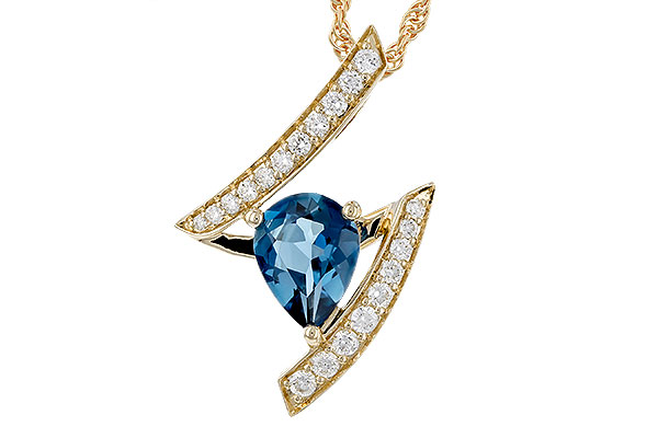 C320-65035: NECK 1.04 LONDON BLUE TOPAZ 1.23 TGW (8x6MM)