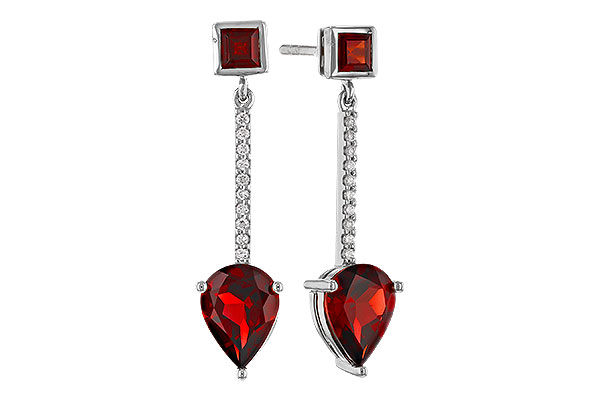 C320-65926: EARRINGS 2.70 TW GARNET 2.77 TGW