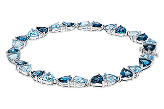 C320-65971: BRACELET 12.20 BLUE TOPAZ 12.50 TGW (7")