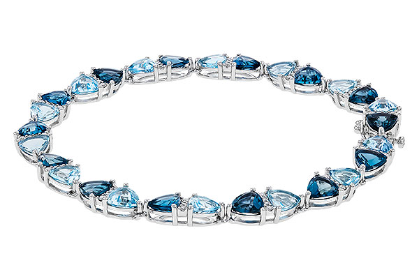 C320-65971: BRACELET 12.20 BLUE TOPAZ 12.50 TGW (7")