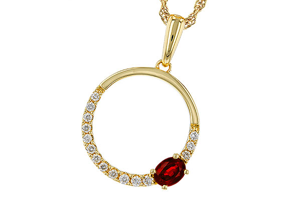 C320-66835: NECKLACE .26 RUBY .41 TGW