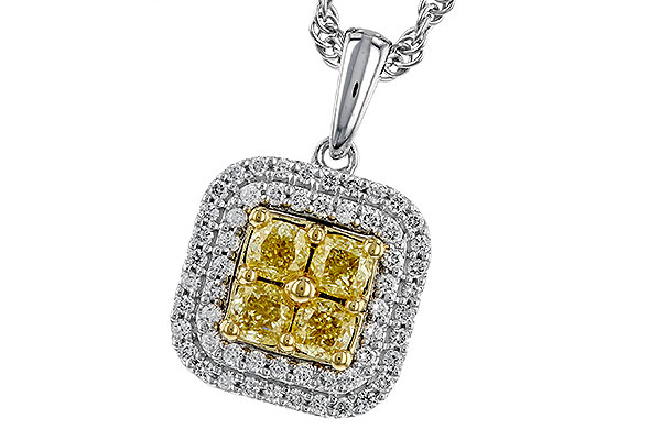 C320-67762: NECK .52 FANCY YELLOW DIAMONDS .72 TW