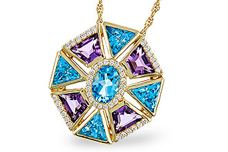 C320-67771: NECKLACE 4.47 SEMI-PREC (BT & AMY) 4.65 TGW