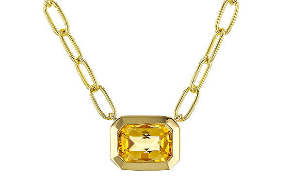 C320-69617: NECKLACE .86 CITRINE (18")