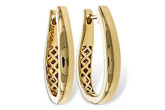 C320-69626: GOLD EARRINGS (22MM)