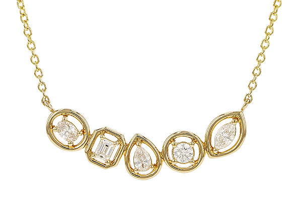 C320-70471: NECKLACE .50 TW FANCY CUT DIAS (18")