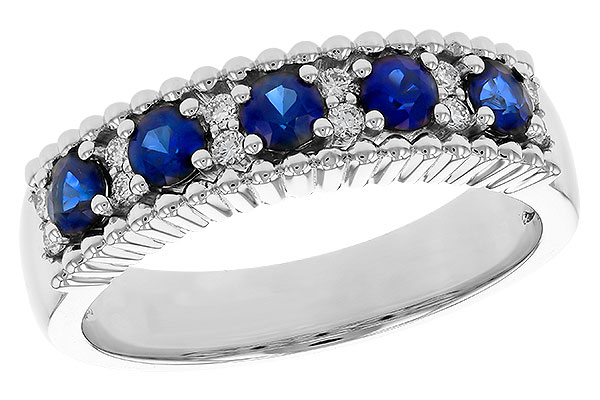 C320-72344: LDS WED RG .64 TW SAPPHIRE .76 TGW