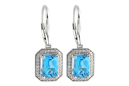 D233-39553: EARR 2.20 BLUE TOPAZ 2.36 TGW