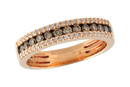 D233-39571: LDS WED RG .33 BROWN DIAS .49 TW