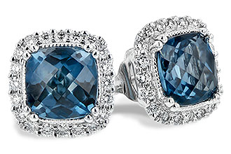 D235-19571: EARR 2.14 LONDON BLUE TOPAZ 2.40 TGW (6MM LBT)