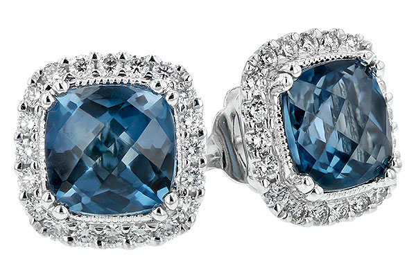 D235-19571: EARR 2.14 LONDON BLUE TOPAZ 2.40 TGW (6MM LBT)