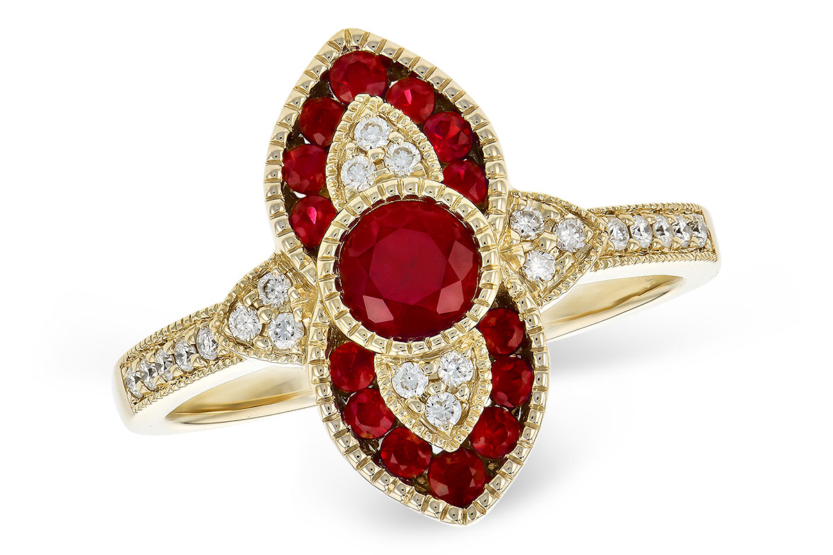 D318-85080: LDS RG .63 TW RUBY .75 TGW