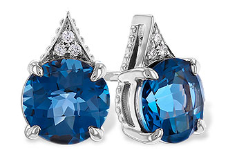 D319-77762: EARR 1.88 TW LONDON BLUE TOPAZ 1.90 TGW (6MM RD)