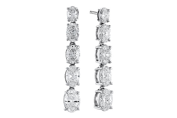 D319-79571: EARRINGS 1.90 TW OVAL DIAMONDS