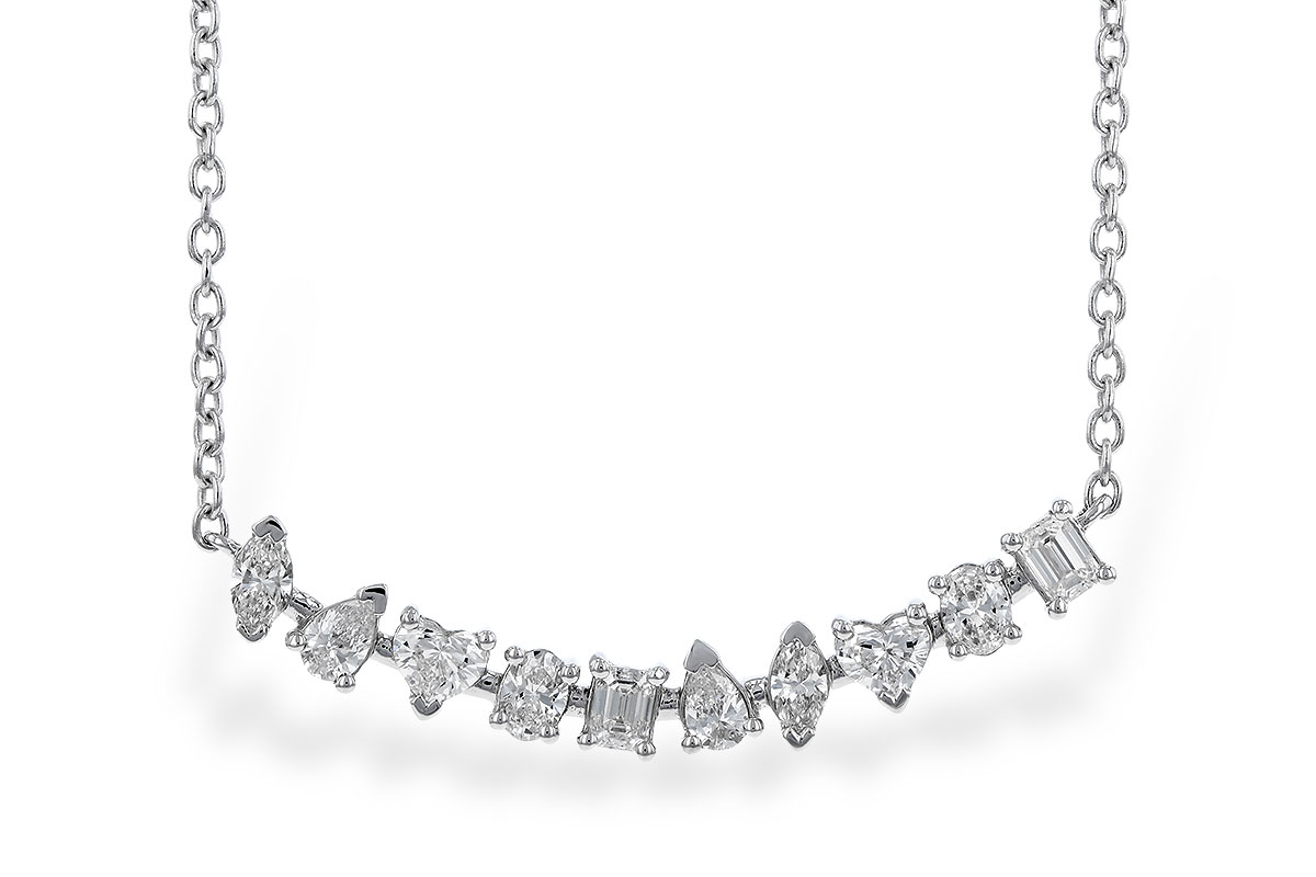 D319-79598: NECKLACE .70 TW FANCY CUT DIAS (18")