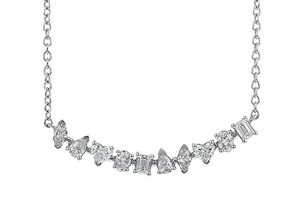D319-79598: NECKLACE .70 TW FANCY CUT DIAS (18")