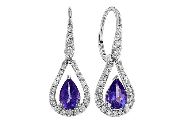 D320-65044: EARR 1.48 TW TANZANITE 1.98 TGW (7x5 PEAR)