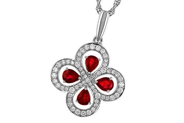 D320-65962: NECKLACE .68 RUBY TW .96 TGW