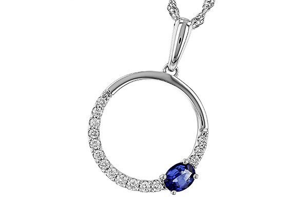 D320-66835: NECKLACE .28 SAPPHIRE .43 TGW