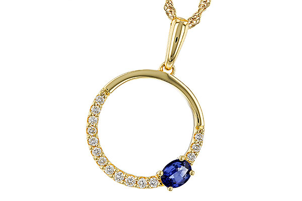 D320-66835: NECKLACE .28 SAPPHIRE .43 TGW