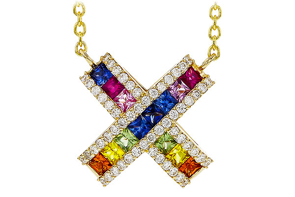D320-66844: NECK .84 MULTI-COLOR SAPP 1.11 TGW (18")