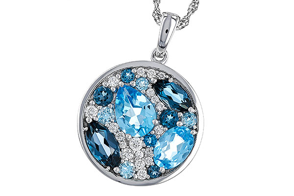 D320-67762: NECKLACE 2.31 TW BLUE TOPAZ 2.48 TGW