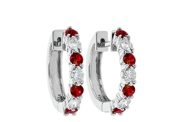 E047-03207: EARRINGS .64 RUBY 1.05 TGW