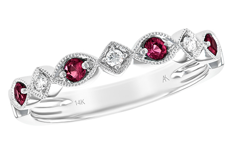 E138-84135: LDS WED RG .20 RUBY .26 TGW