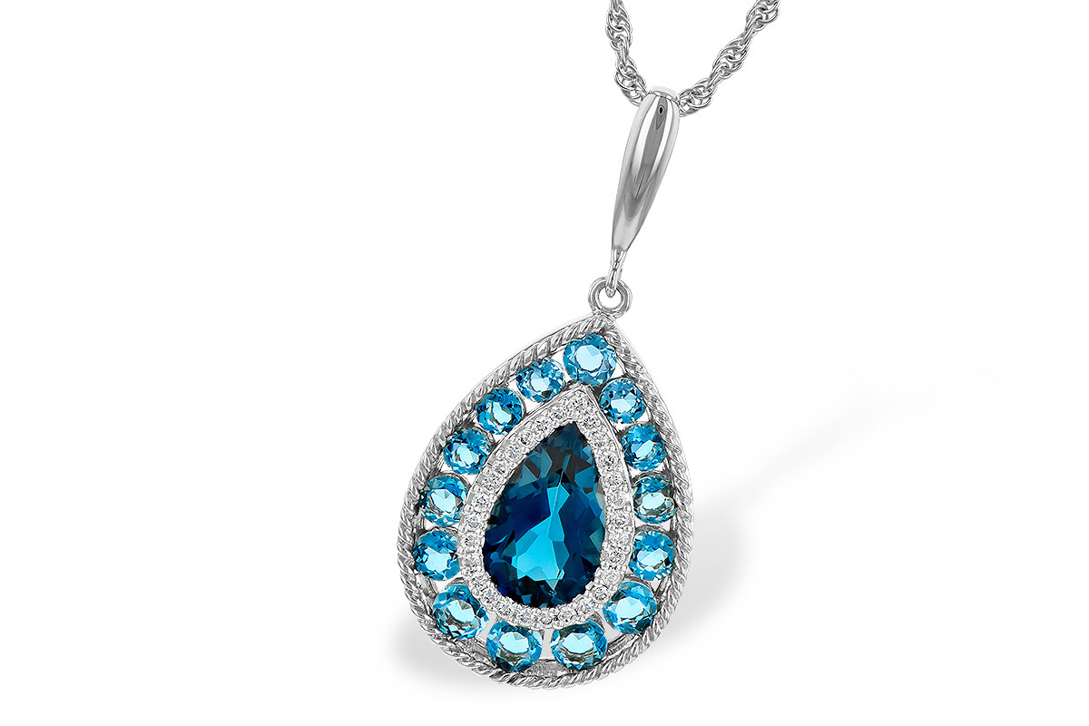 E236-13253: NECK 2.55 TW BLUE TOPAZ 2.65 TGW