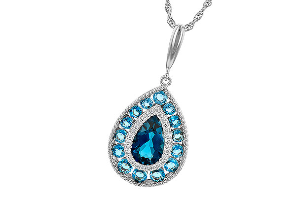 E236-13253: NECK 2.55 TW BLUE TOPAZ 2.65 TGW