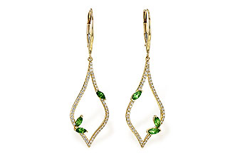 E236-15080: EARR .42 GREEN GARNET .77 TGW