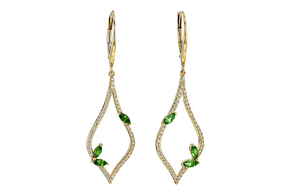 E236-15080: EARR .42 GREEN GARNET .77 TGW