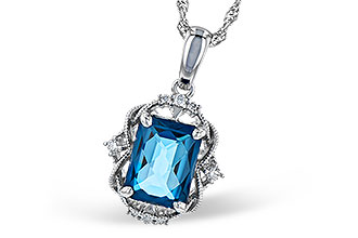 E318-85035: NECK 1.68 LONDON BLUE TOPAZ 1.73 TGW (8x6MM LBT)