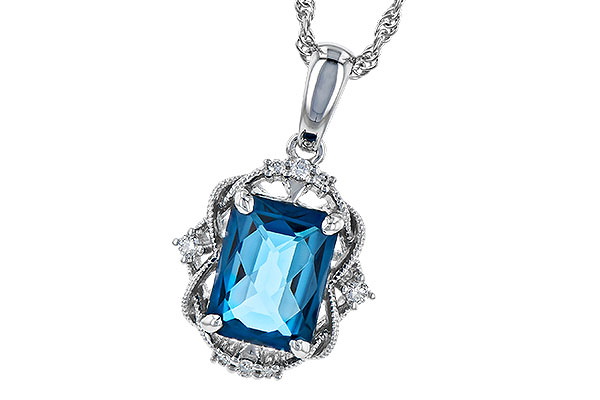 E318-85035: NECK 1.68 LONDON BLUE TOPAZ 1.73 TGW (8x6MM LBT)