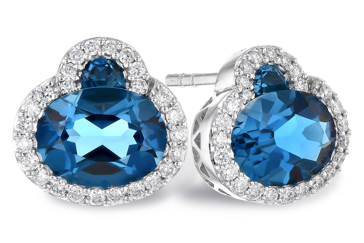 E318-88671: EARR 2.60 TW LONDON BLUE TOPAZ 2.81 TGW