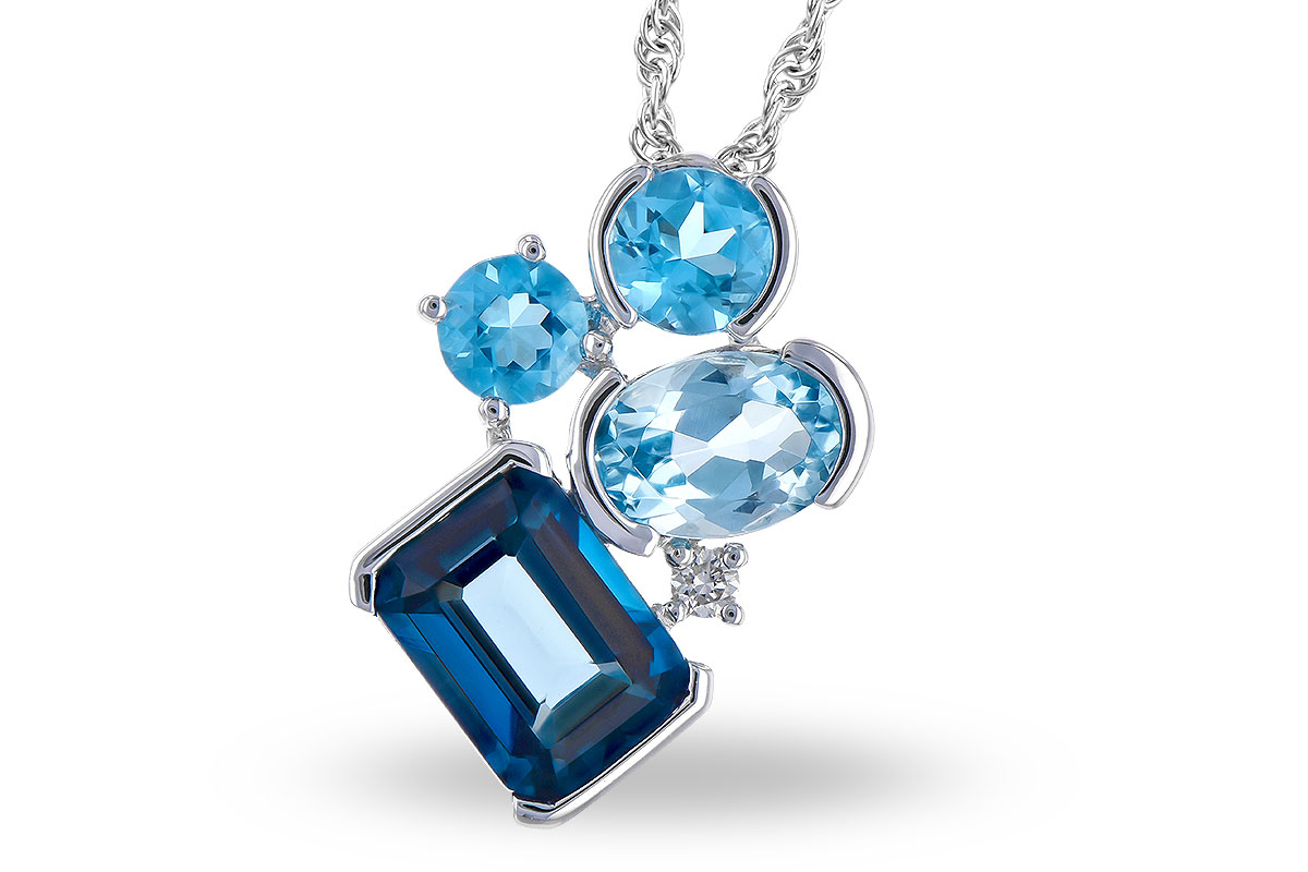 E318-88689: NECK 3.08 BLUE TOPAZ TW 3.11 TGW