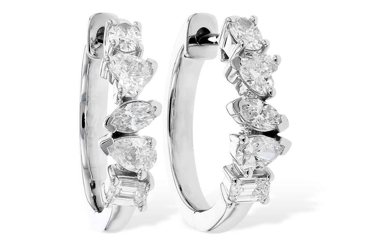 E319-79598: EARRINGS .70 TW FANCY CUT DIAS